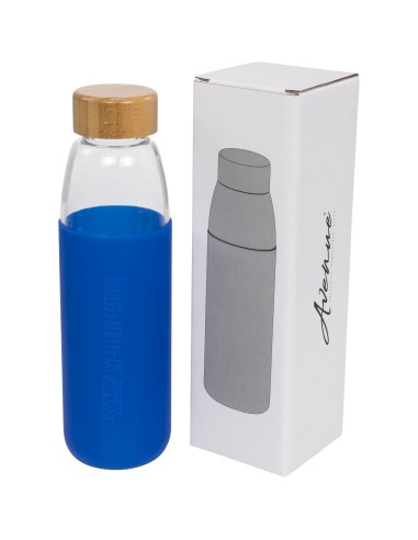 Botella de vidrio de 540 ml con tapón de madera...