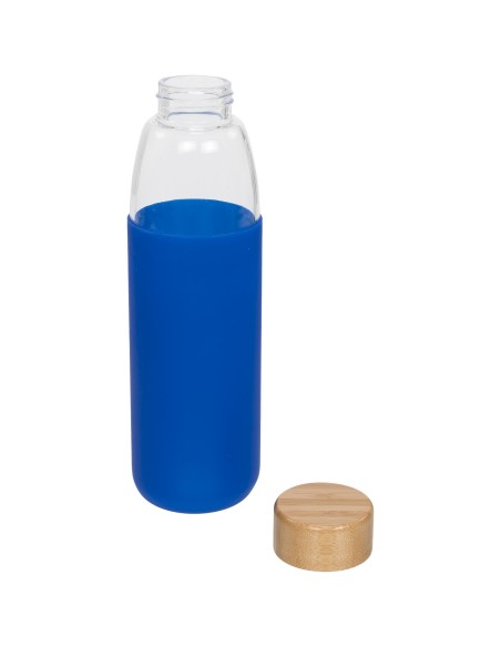 Botella de vidrio de 540 ml con tapón de madera "Kai"