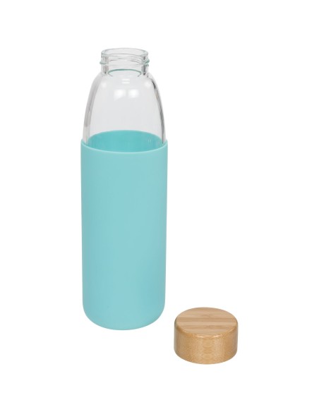 Botella de vidrio de 540 ml con tapón de madera "Kai"