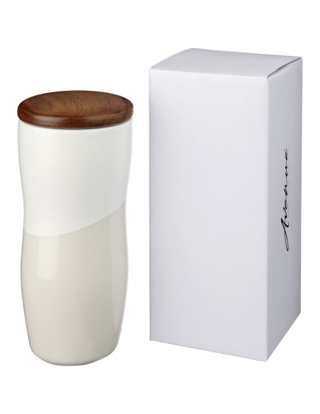 Vaso de cerámica de 370 ml de doble pared "Reno"