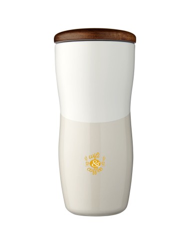 Vaso de cerámica de 370 ml de doble pared "Reno"