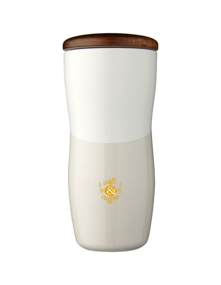 Vaso de cerámica de 370 ml de doble pared "Reno"