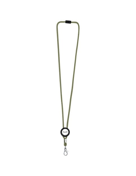 Lanyard bicolor con disco ajustable "Hagen"