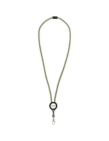 Lanyard bicolor con disco ajustable "Hagen"