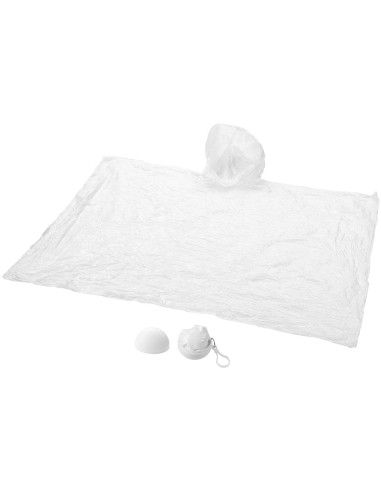 Poncho impermeable plegable en una bola-llavero...