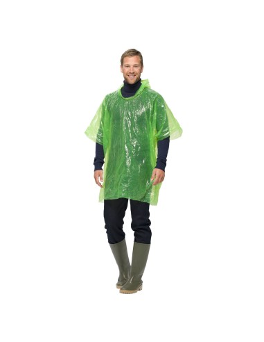 Poncho impermeable plegable en una bola-llavero...