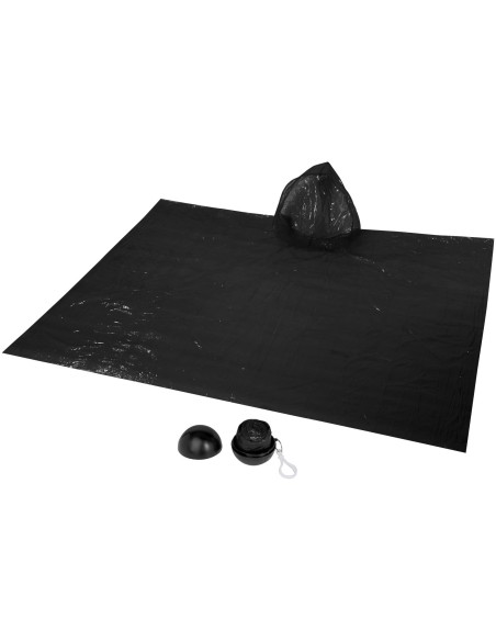 Poncho impermeable plegable en una bola-llavero "Xina"