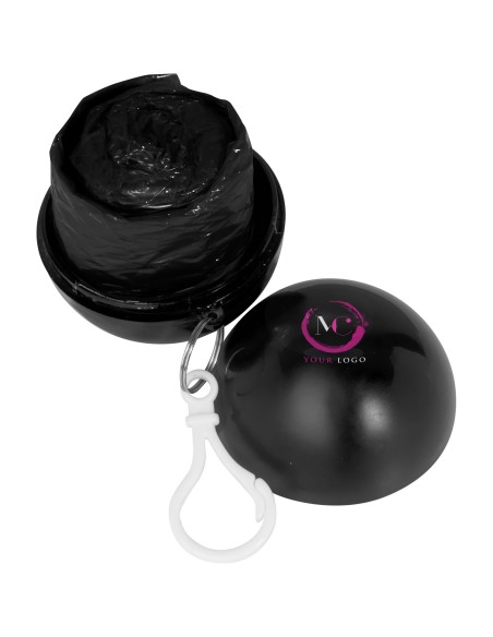 Poncho impermeable plegable en una bola-llavero "Xina"