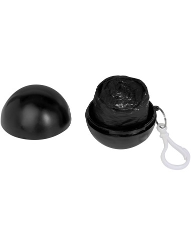 Poncho impermeable plegable en una bola-llavero...