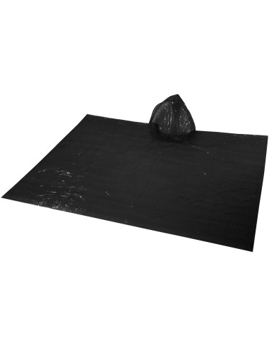 Poncho impermeable plegable en una bola-llavero...