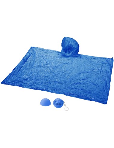 Poncho impermeable plegable en una bola-llavero...