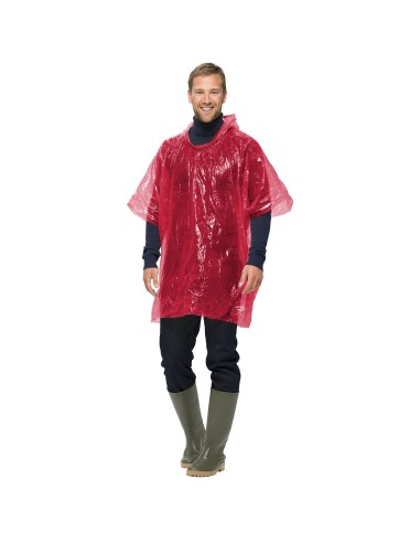 Poncho impermeable plegable en una bola-llavero...