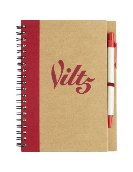 Libreta de papel reciclado con bolígrafo "Priestly"