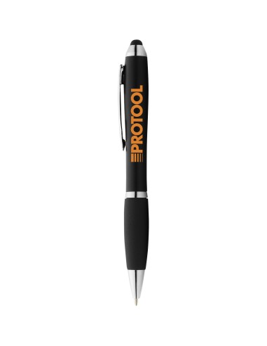 Bolígrafo stylus de color con empuñadura negra "Nash"