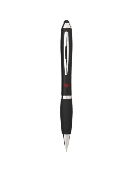 Bolígrafo stylus de color con empuñadura negra "Nash"