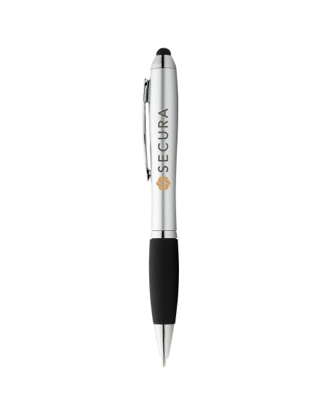 Bolígrafo stylus de color con empuñadura negra "Nash"