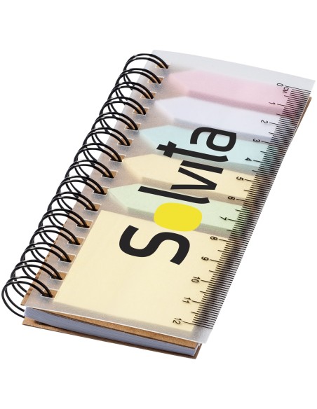Libreta con espiral y notas adhesivas de colores "Spinner"
