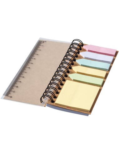 Libreta con espiral y notas adhesivas de...