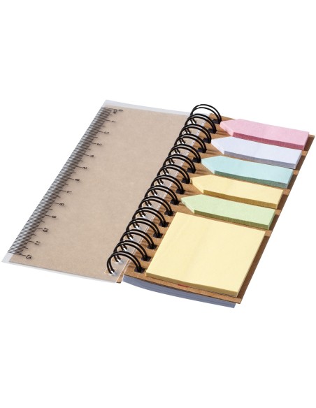 Libreta con espiral y notas adhesivas de colores "Spinner"