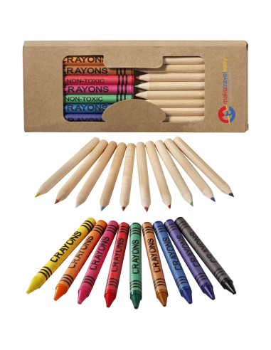 Set de 19 lápices y ceras "Lucky"