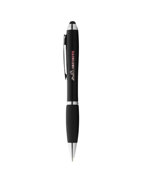 Bolígrafo stylus de color con empuñadura negra "Nash"