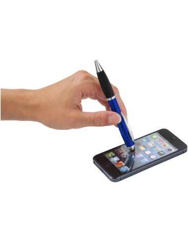Bolígrafo stylus de color con empuñadura negra...