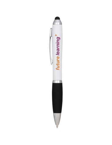 Bolígrafo stylus de color con empuñadura negra...