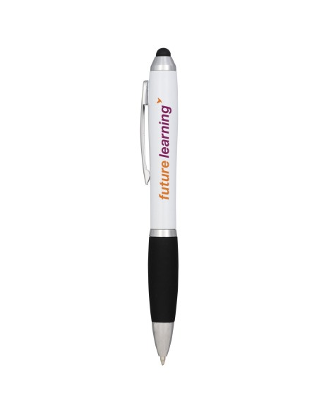 Bolígrafo stylus de color con empuñadura negra "Nash"