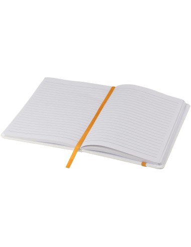Libreta A5 blanca con cinta de color "Spectrum"