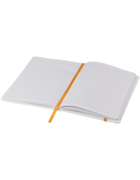 Libreta A5 blanca con cinta de color "Spectrum"