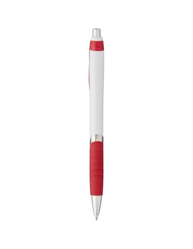 Bolígrafo blanco con empuñadura de goma "Turbo"
