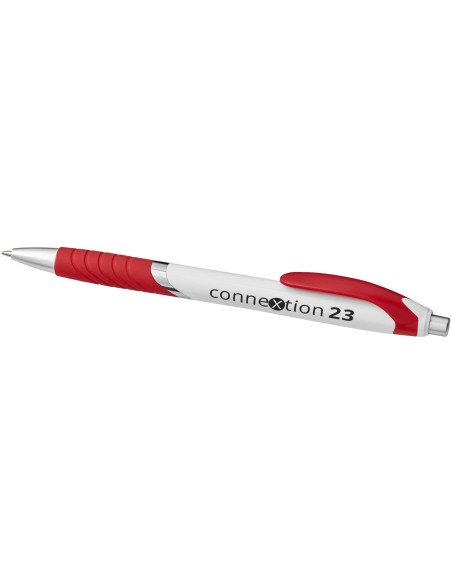 Bolígrafo blanco con empuñadura de goma "Turbo"