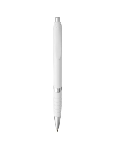 Bolígrafo blanco con empuñadura de goma "Turbo"