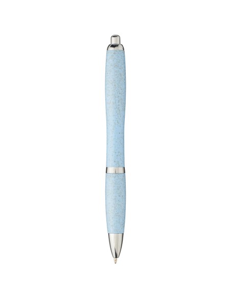 Bolígrafo de paja de trigo con punta cromada "Nash"