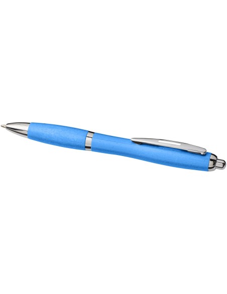 Bolígrafo de paja de trigo con punta cromada "Nash"
