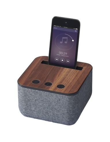 Altavoz Bluetooth® de madera y tela "Shae"