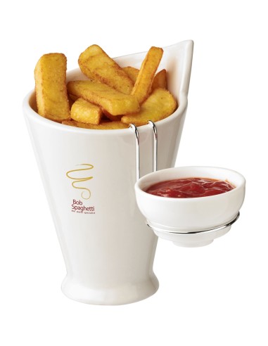 Recipiente para patatas fritas y salsera "Chase"