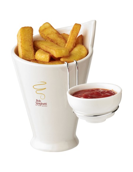 Recipiente para patatas fritas y salsera "Chase"