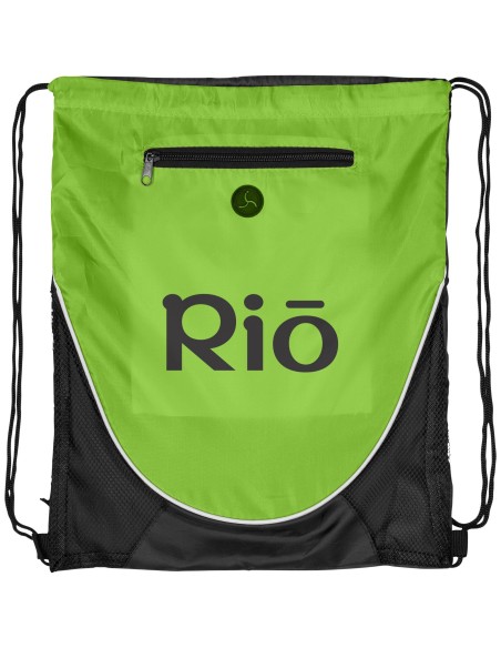 Mochila de cuerdas y bolsillo de cremallera "Peek"