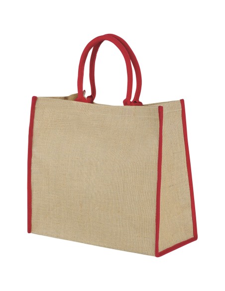 Bolsa Tote de yute con bordes contrastados "Harry"