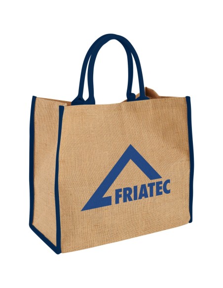 Bolsa Tote de yute con bordes contrastados "Harry"