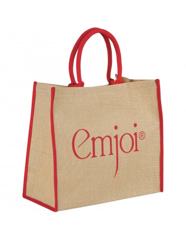 Bolsa Tote de yute con bordes contrastados "Harry"