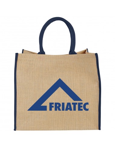 Bolsa Tote de yute con bordes contrastados "Harry"