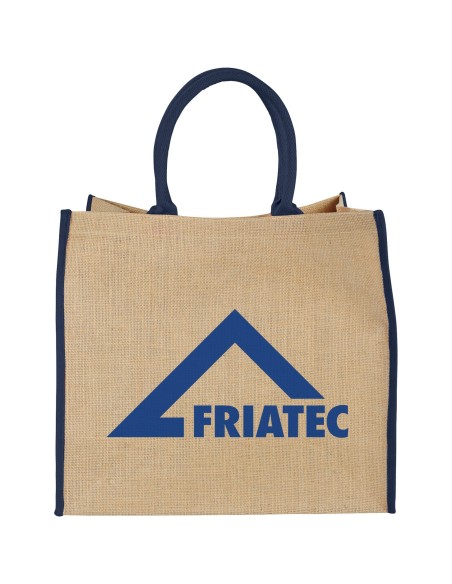 Bolsa Tote de yute con bordes contrastados "Harry"