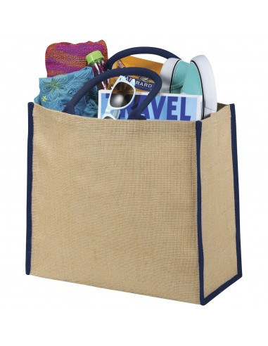 Bolsa Tote de yute con bordes contrastados "Harry"