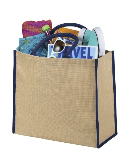 Bolsa Tote de yute con bordes contrastados "Harry"