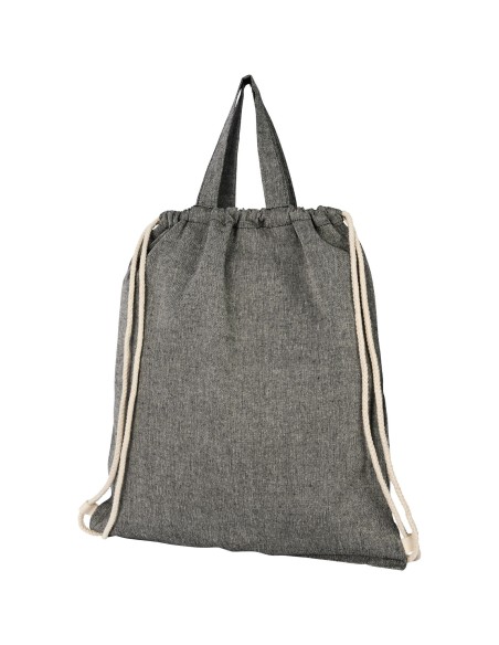 Mochila de cuerdas con asas de algodón reciclado de 150 g/m "Pheebs"