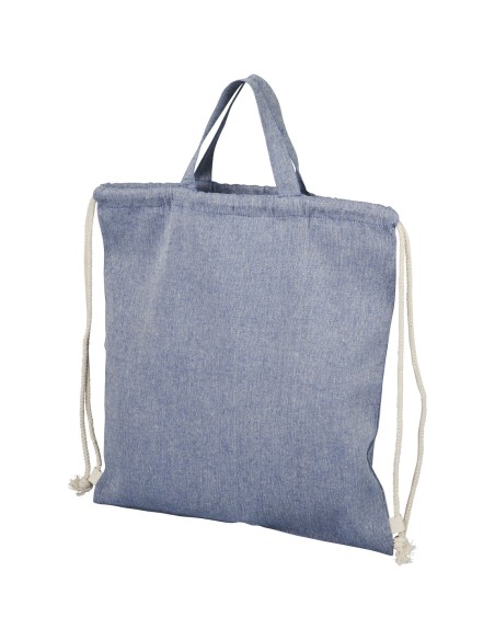 Mochila de cuerdas con asas de algodón reciclado de 150 g/m "Pheebs"