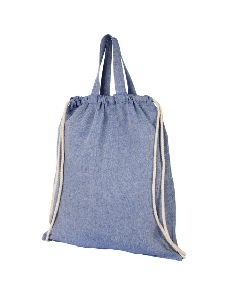 Mochila de cuerdas con asas de algodón reciclado de 150 g/m "Pheebs"