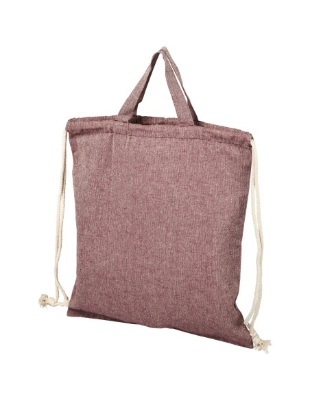Mochila de cuerdas con asas de algodón reciclado de 150 g/m "Pheebs"